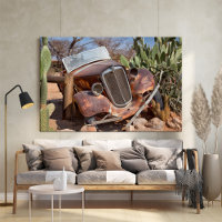 Auto basura ruso en Namibia Poster fotográfico de 