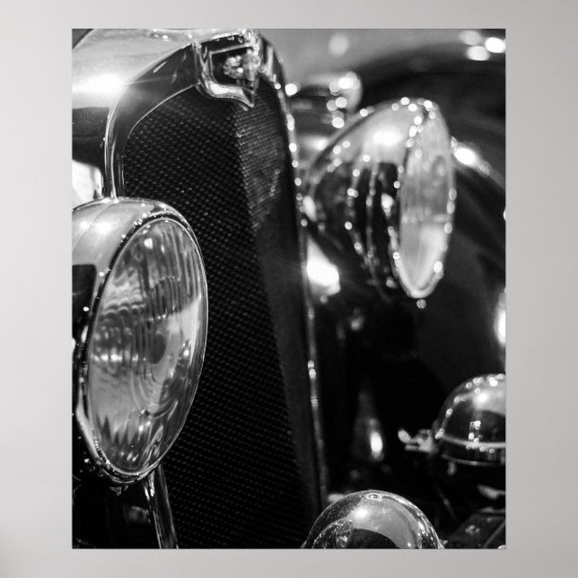Póster Auto clásico de vintage (Frente)