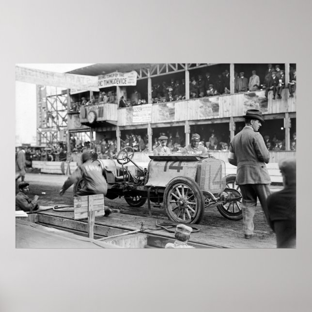 Póster Auto de la carrera de la Copa Vanderbilt: 1910 (Frente)
