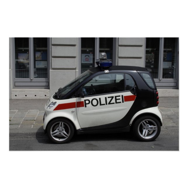 Póster Auto de Smart Polizei (Anverso)