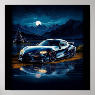 Póster Auto deportivo Toyota GR Supra 2023