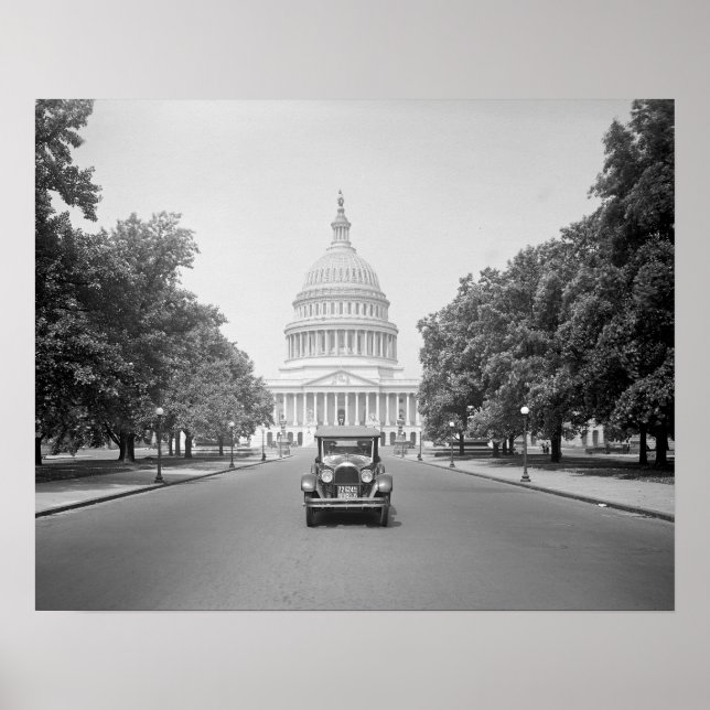 Póster Auto en el Capitolio de Estados Unidos, 1923. Foto (Frente)