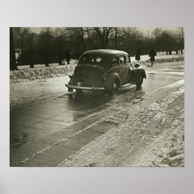Póster Auto en la carretera (Frente)