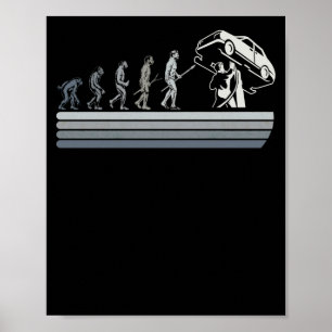 Póster Auto mecánico Evolución divertida Mechatronics Fix