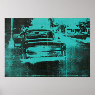 Póster Auto verde