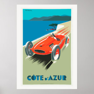 Póster Auto vintage.