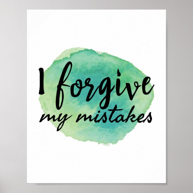 Póster autoamor palabras inspiradoras para autocuidado (Frente)