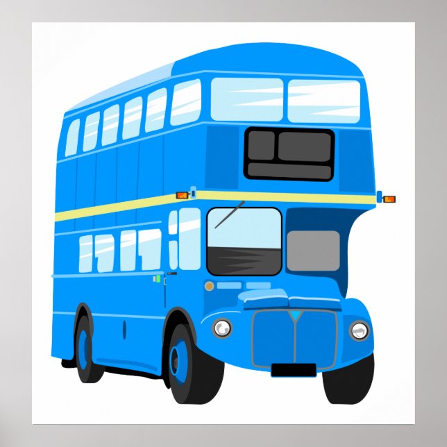 Póster Autobús azul (Frente)