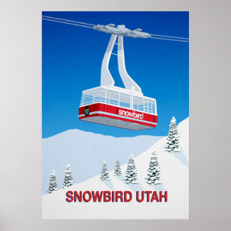 Póster Autobús de la estación de esquí Snowbird