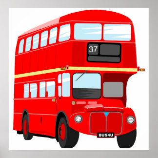 Póster Autobús de Londres