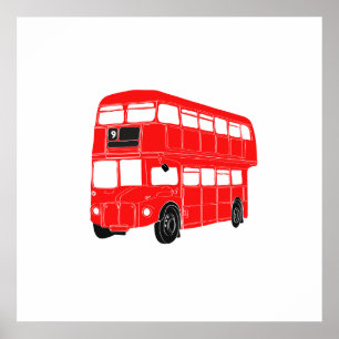 Póster Autobús de Londres