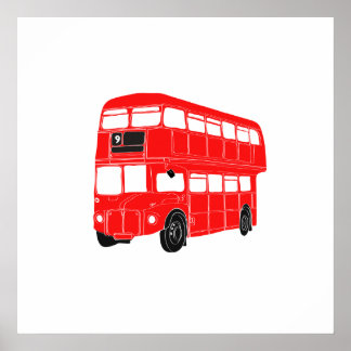 Póster Autobús de Londres