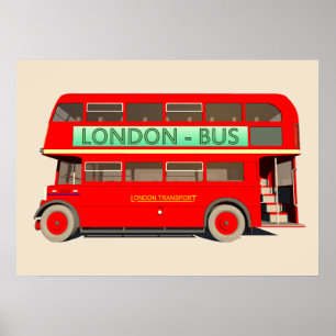 Póster Autobús de Londres