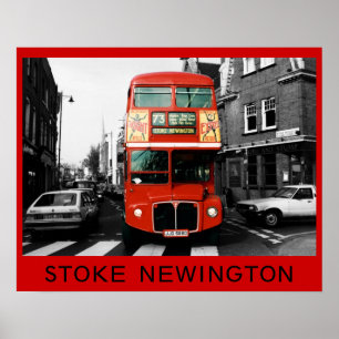 Póster Autobús de Londres en Stoke Newington