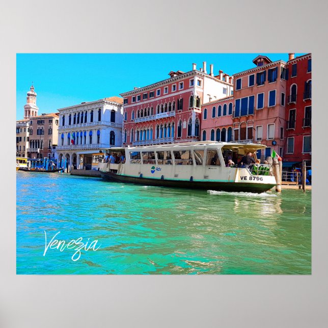 Póster Autobús del Gran Canal de Venecia (Frente)