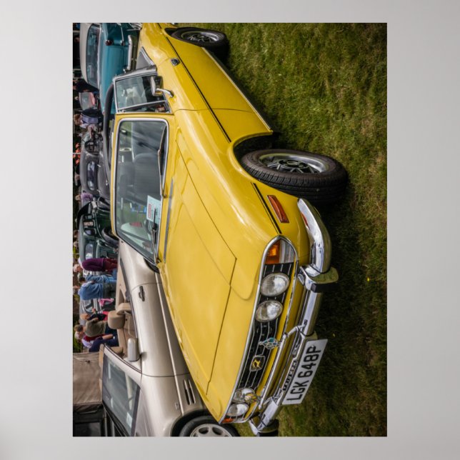 Póster Autobús deportivo de la grúa del triunfo amarillo (Frente)