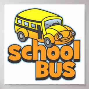Póster Autobús escolar infantil