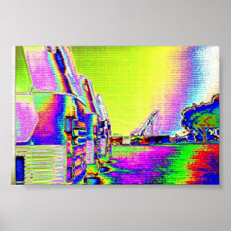 Póster Autobús Rosa Floyd por Rock Hall