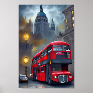 Póster Autobús urbano de Londres