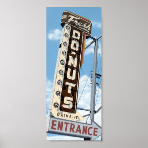 Póster Autocinema fresco de los anillos de espuma en el