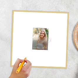 Póster Autografía moderna de la foto de la graduación