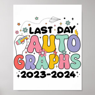 Póster Autografías De Día 2023-2024 Retro El Último Día D