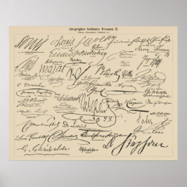 Póster Autografías famosas 2