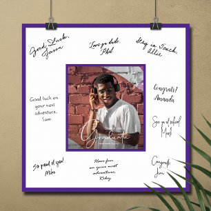 Póster Autografo de Graduación de Fotografía Keepsake Pur