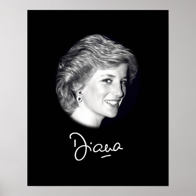 Póster autógrafo Princess Diana (Frente)