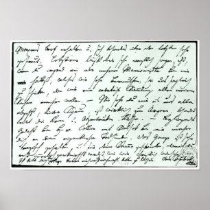 Póster Autograph letter from Franz Schubert