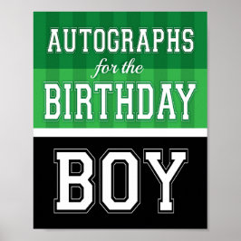 Póster AUTOGRAPHS FOR THE BIRTHDAY BOY Soccer Sign Print