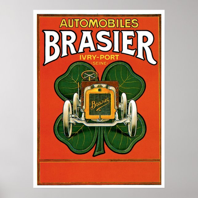 Póster Automobiles Brasier (Frente)