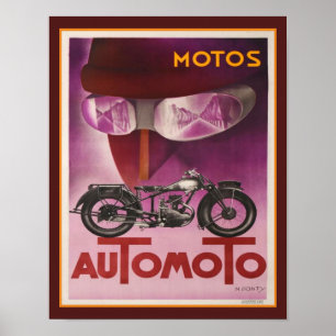 Póster Automoto Art Deco 1930