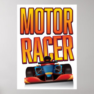 Póster Automóvil de carreras
