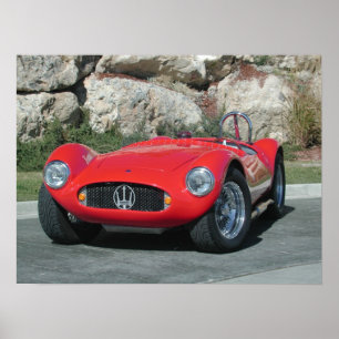 Póster Automóvil descubierto 1955 de Maserati A6GC5
