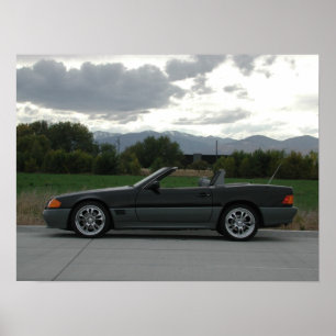 Póster Automóvil descubierto de Mercedes-Benz 500 SL