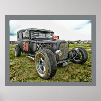 Póster Automóvil Vintage Hot Rod