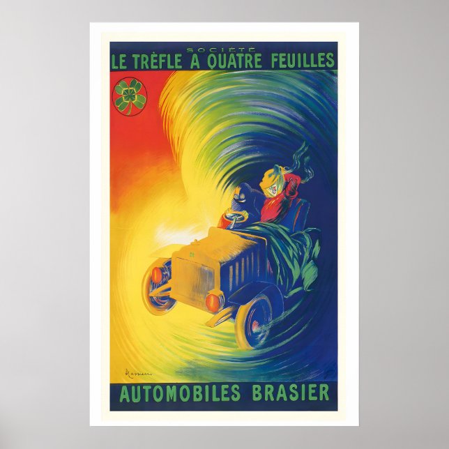 Póster Automóviles Brassier Cappiello Publicidad Vintage (Frente)
