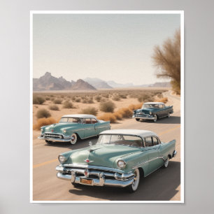 Póster Automóviles clásicos Poster Wall Art