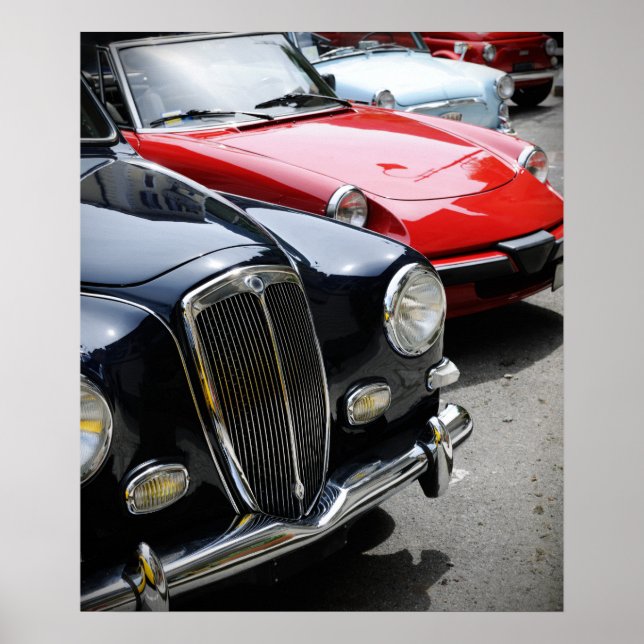 Póster Automóviles de época (Frente)