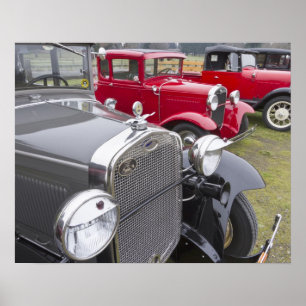 Póster automóviles Ford antiguos