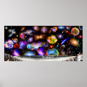 Póster Autopista Daytona con el cielo del telescopio Chan