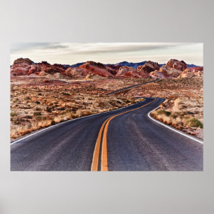 Póster Autopista del desierto Lonesome