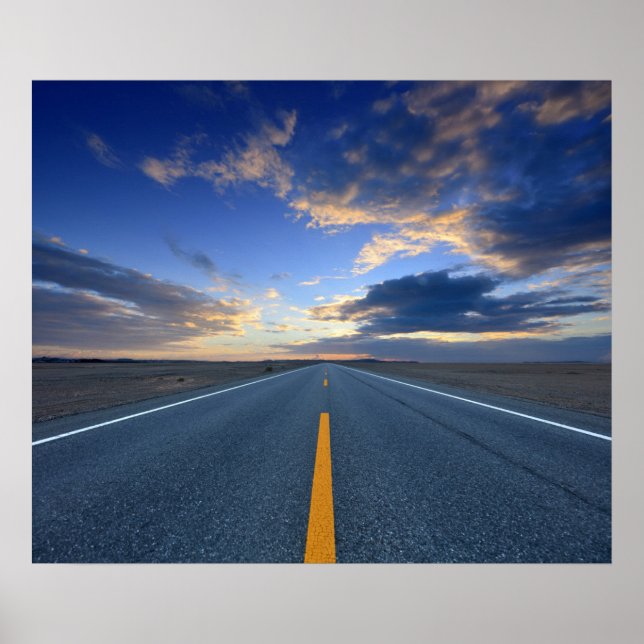 Póster Autopista en el día del amanecer (Frente)