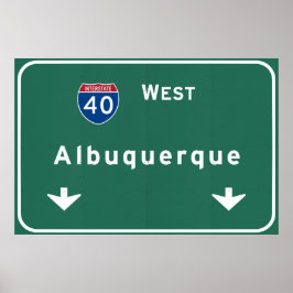 Póster Autopista interestatal Albuquerque New Mexico nm: