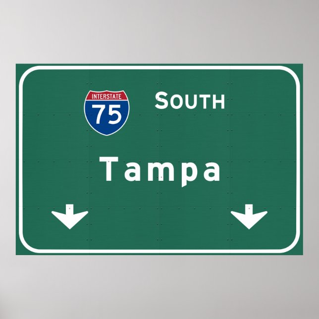 Póster Autopista Interestatal Tampa Florida : (Frente)