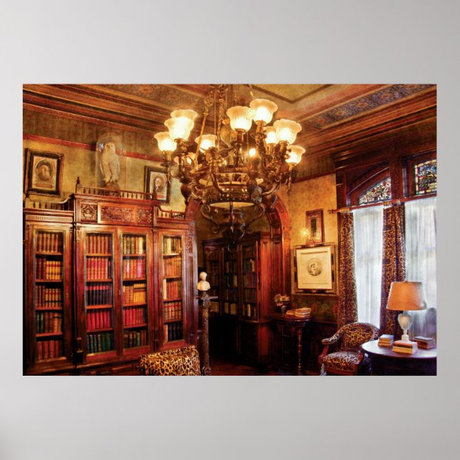 Póster Autor - En la biblioteca (Frente)