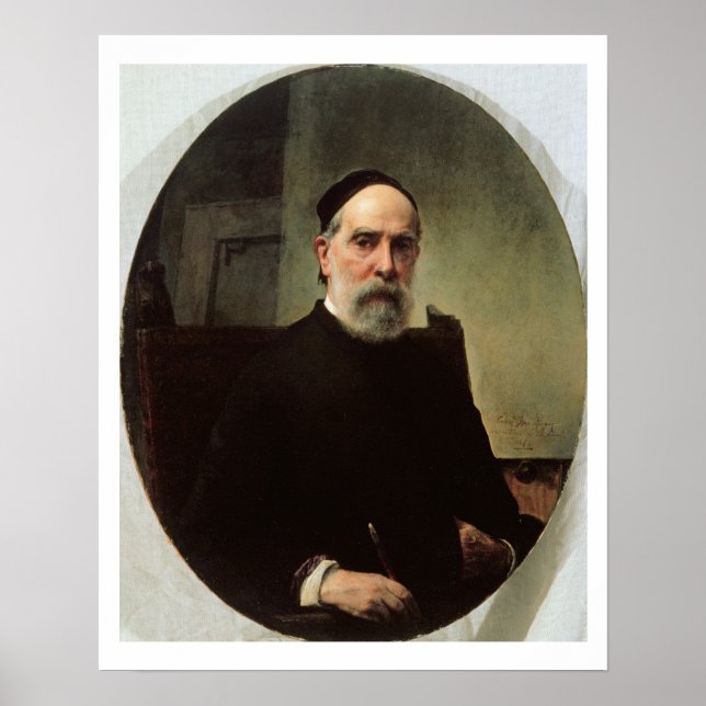 Póster Autoretrato, 1878 (aceite sobre lienzo) (Frente)