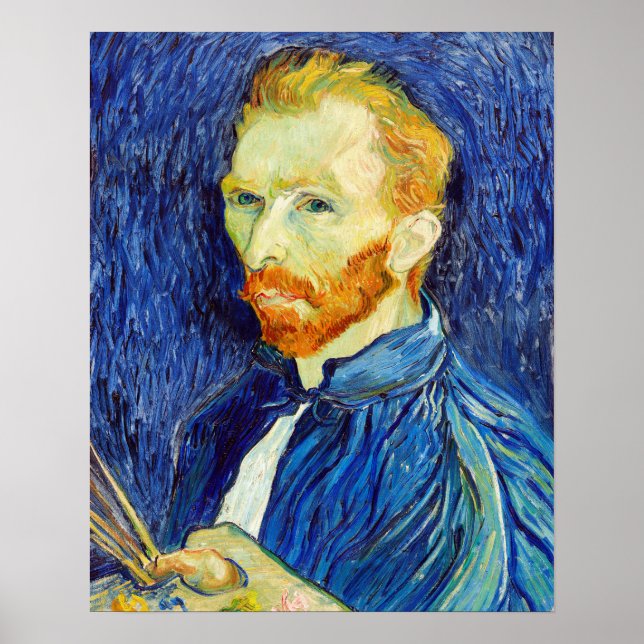 Póster Autoretrato (1889) de Vincent Van Gogh (Frente)
