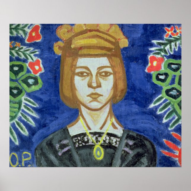 Póster Autoretrato, 1912-15 (Frente)